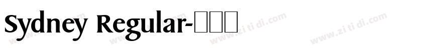 Sydney Regular字体转换